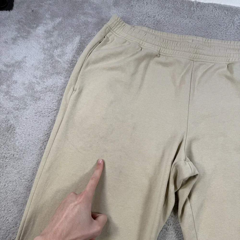 The North Face Sweatpants Mens 2XL Beige Fleece Drawstring Pocket Joggers